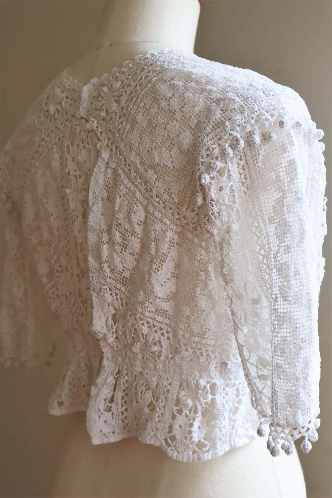 1900s Bobbin Lace Braided Blouse