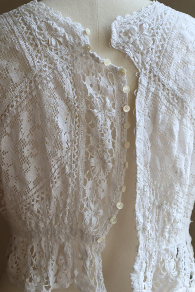 1900s Bobbin Lace Braided Blouse