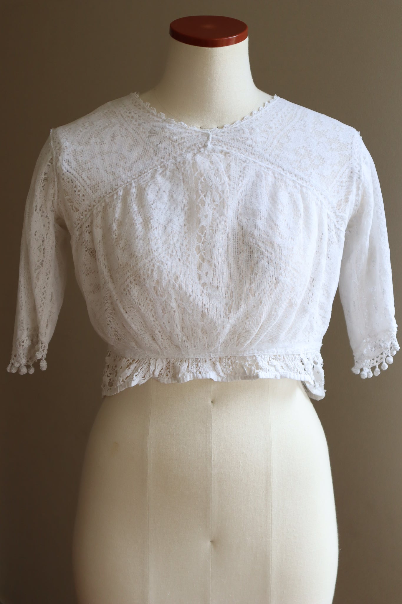 1900s Bobbin Lace Braided Blouse