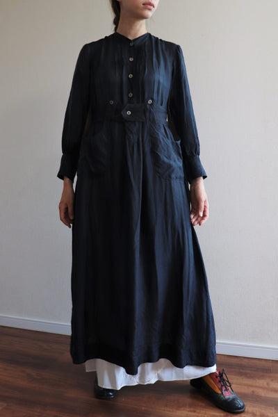 1910s Black Silk Dress