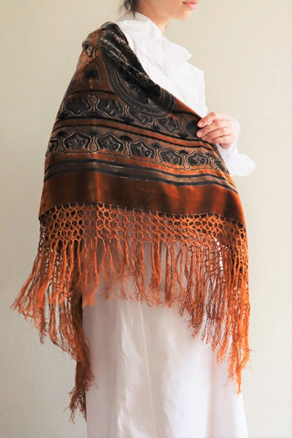 50s Burnout Fringe Shawl