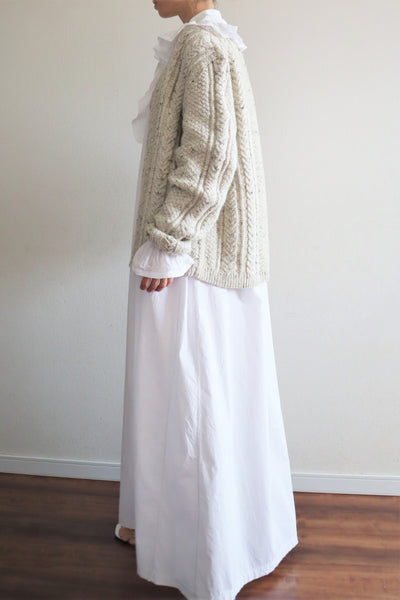 80s Hand Knit Aran Wool Cardigan