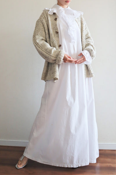80s Hand Knit Aran Wool Cardigan