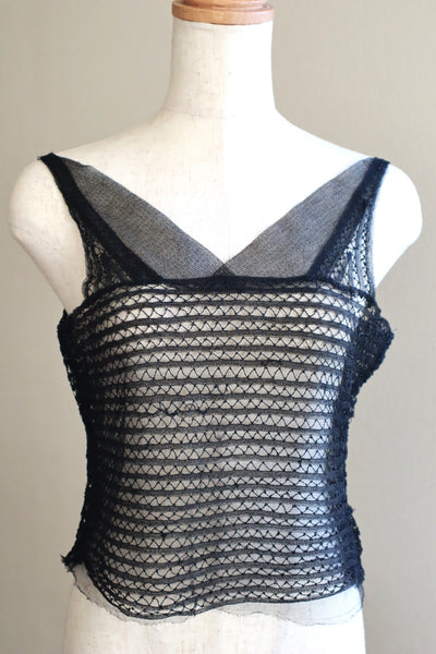 1920s Hand Embroidery Tulle Camisole