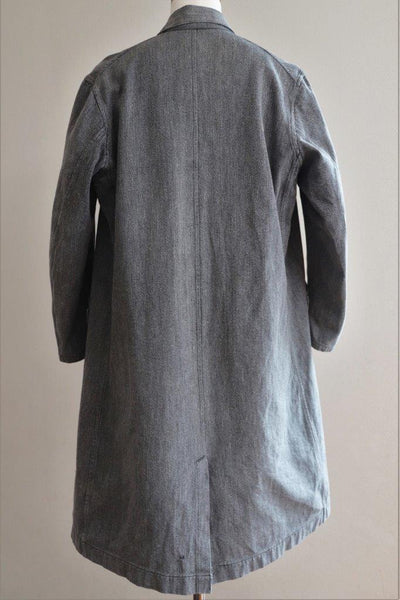 1920s French Salt And Pepper Atelier Coat