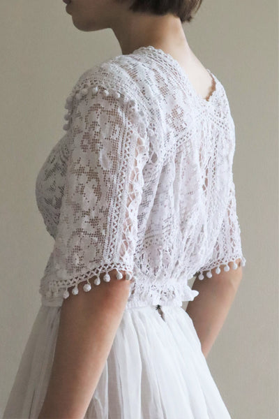 1900s Bobbin Lace Braided Blouse