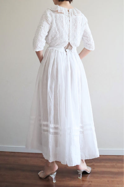 1910s Muslin Cotton Petticoat Skirt