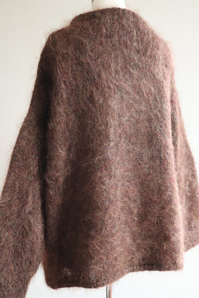 80s Brown Mohair Cardigan