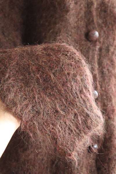 80s Brown Mohair Cardigan