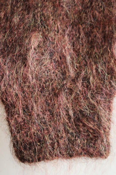 80s Brown Mohair Cardigan