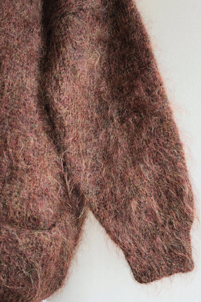 80s Brown Mohair Cardigan
