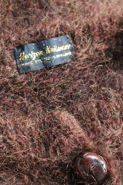 80s Brown Mohair Cardigan