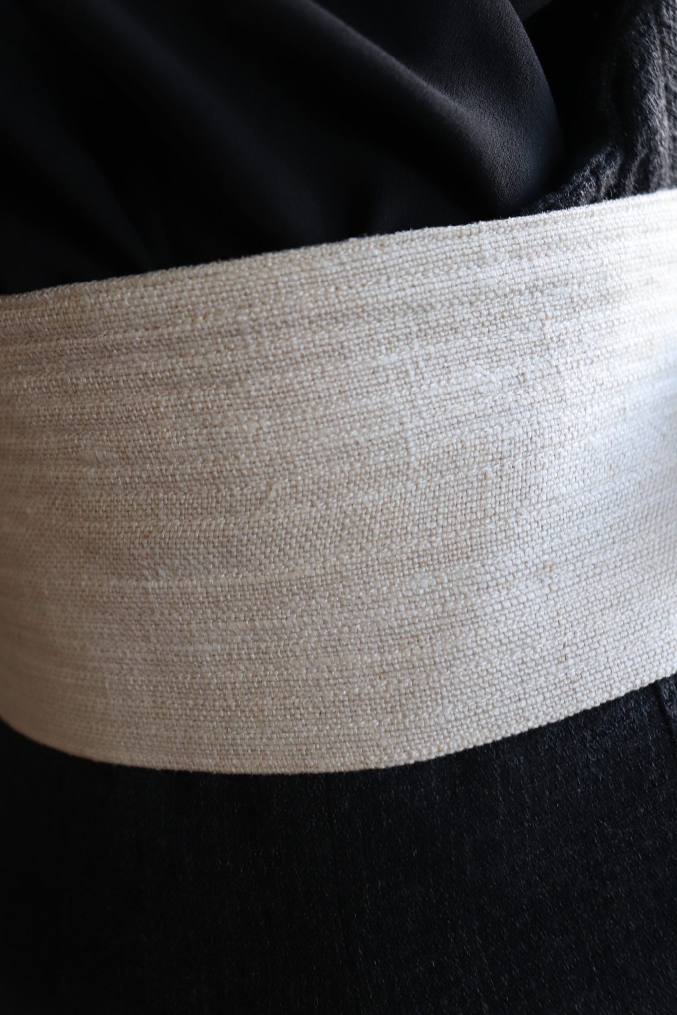 Vintage French Handmade Linen Belt