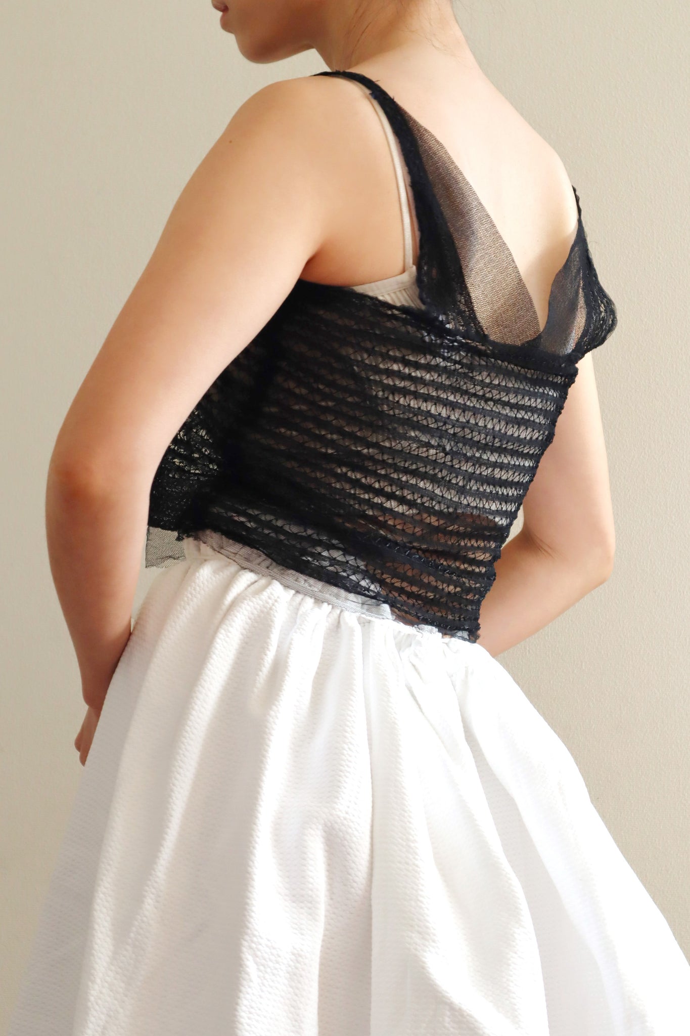 1920s Hand Embroidery Tulle Camisole