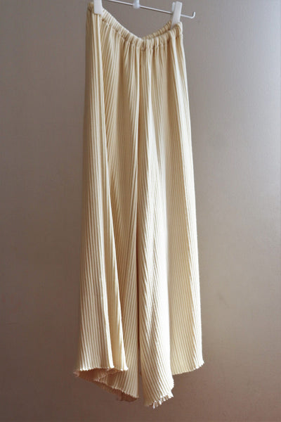 Vintage Ivory Rib Knit Pants