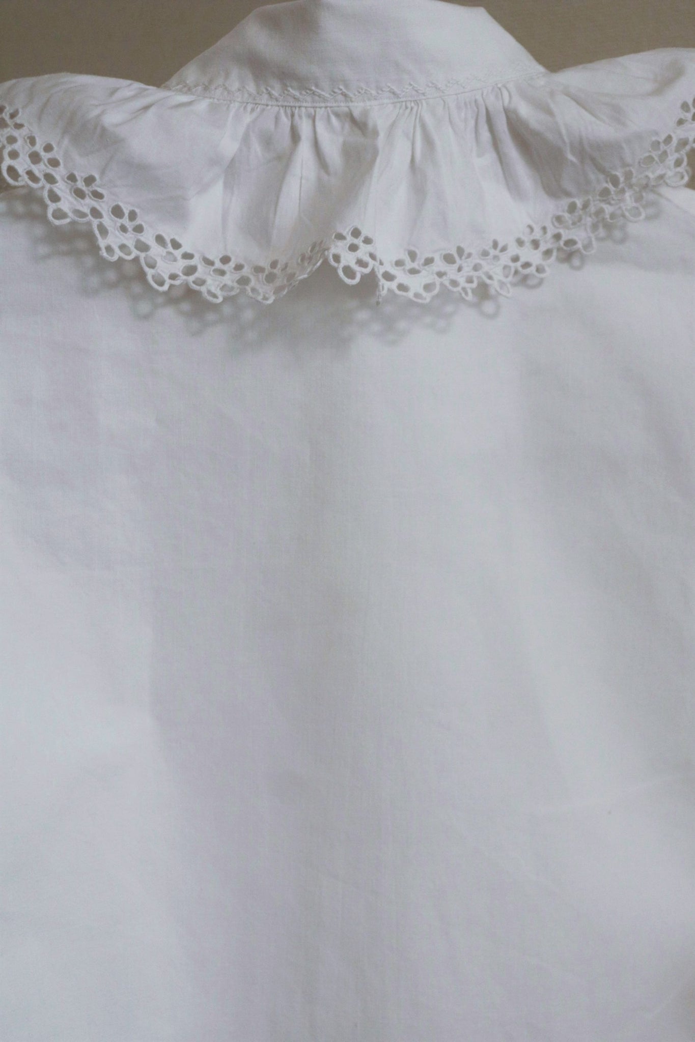 1910s Antique Cotton Blouse White