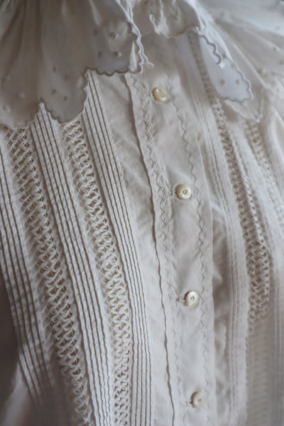 1900s Drone Work Lace Blouse