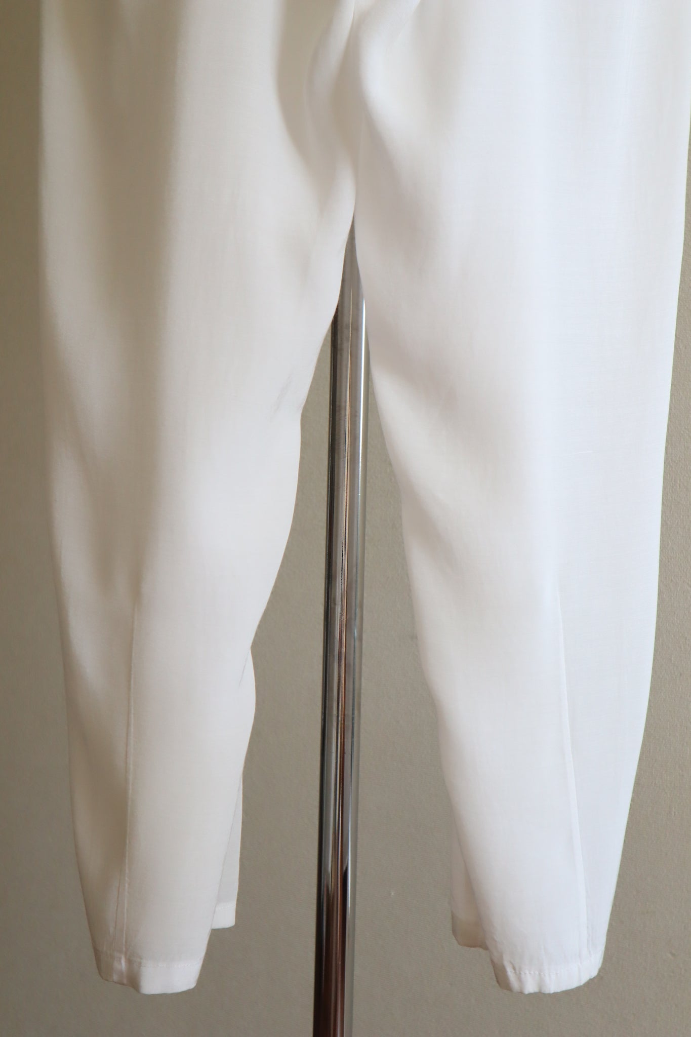 1980s Pure White Tapered Pants