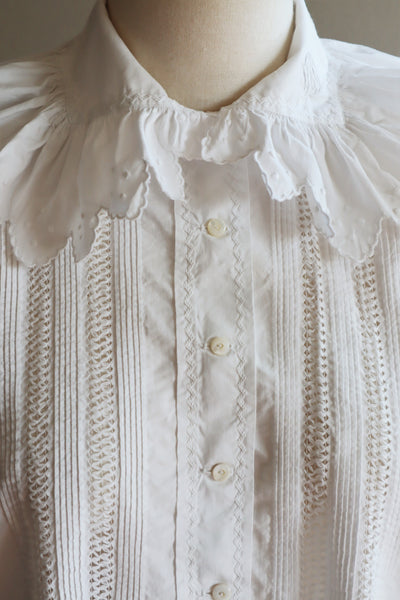 1900s Drone Work Lace Blouse