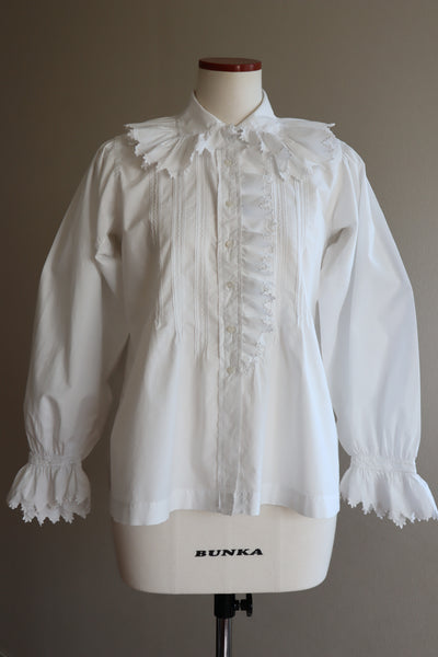 1900s Fine Jagged Scalloped Blouse