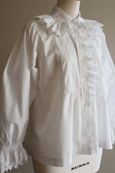 1900s Fine Jagged Scalloped Blouse