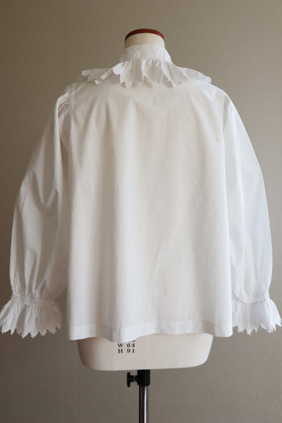 1900s Fine Jagged Scalloped Blouse