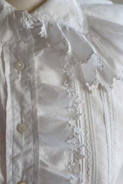 1900s Fine Jagged Scalloped Blouse