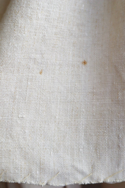 1940s Homespun Linen Romanian Blouse Blue And Ivory Hand Embroidery