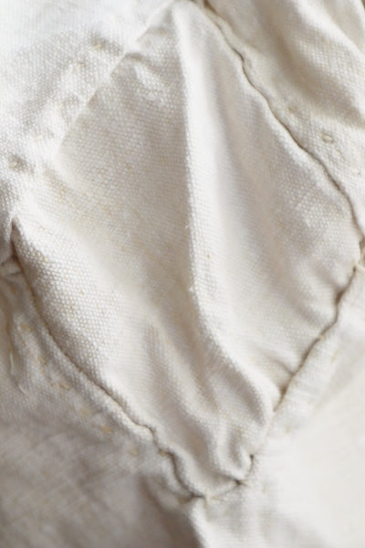 1940s Homespun Linen Romanian Blouse Blue And Ivory Hand Embroidery