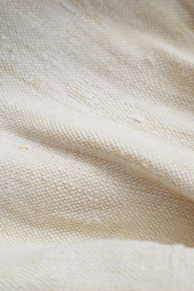 1940s Homespun Linen Romanian Blouse Blue And Ivory Hand Embroidery