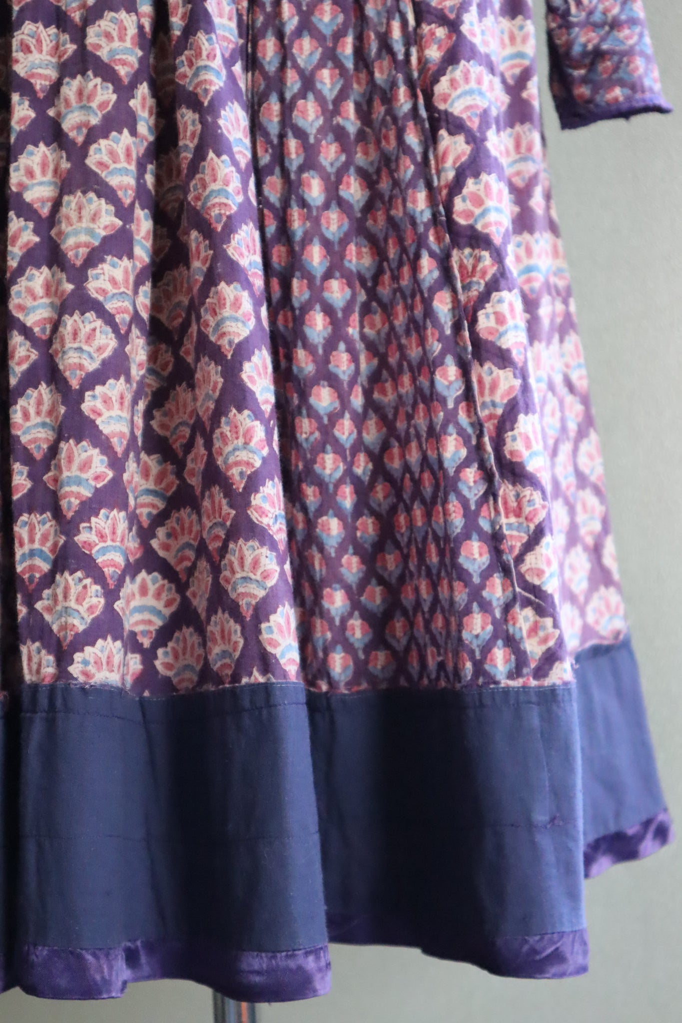 70s PHOOL Indian Cotton Purple Dress