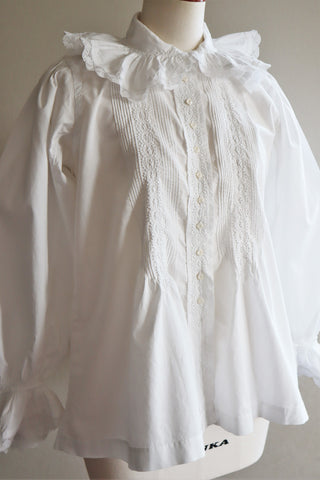 1900s Grainy Design Hand-Embroidered Blouse