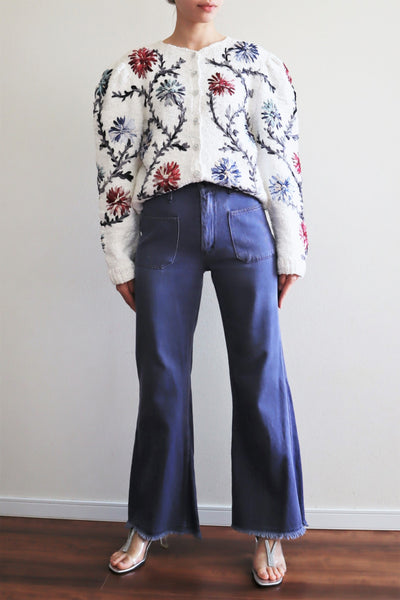 70s Singapore Made Denim Wide Leg Pants