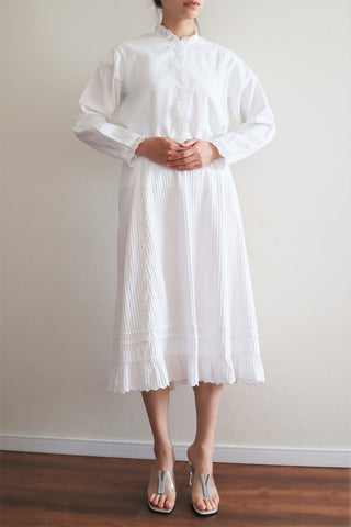 1920s French Soft Cotton Petticoat Skirt