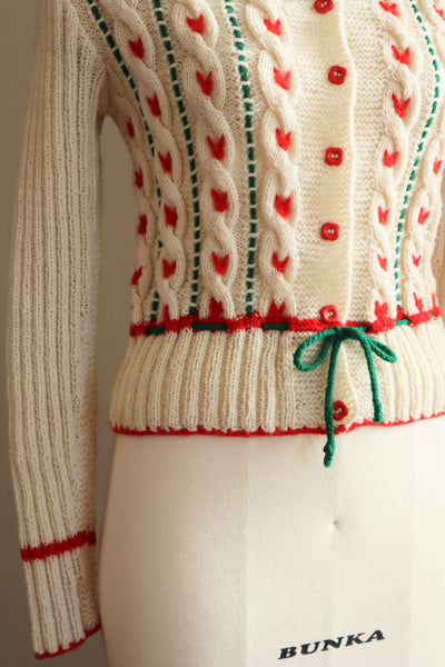 70s Soft Yarn Hand Knit Austrian Cardigan