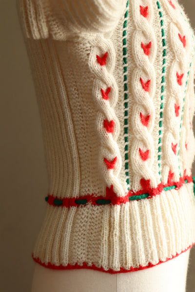 70s Soft Yarn Hand Knit Austrian Cardigan