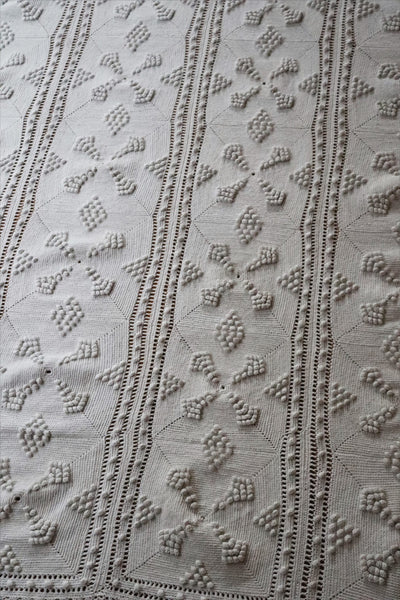 1900s Antique Tricote Bedspread