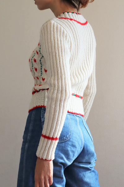 70s Soft Yarn Hand Knit Austrian Cardigan