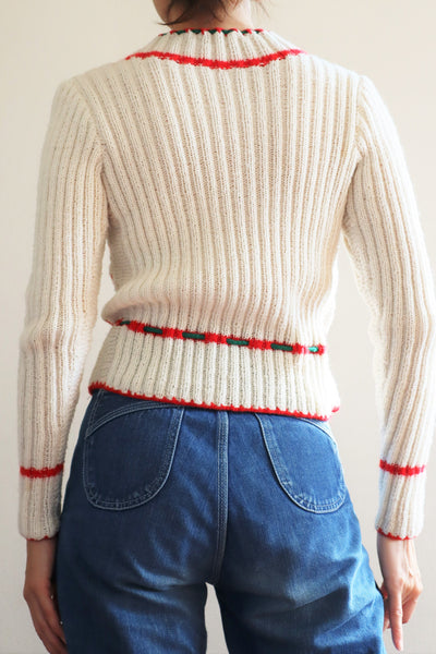 70s Soft Yarn Hand Knit Austrian Cardigan