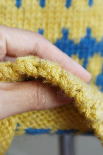 70s Chunky Knit Yellow Dress