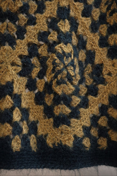 70s Mohair Crochet Floor Length Skirt