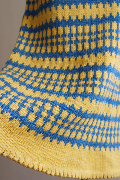 70s Chunky Knit Yellow Dress