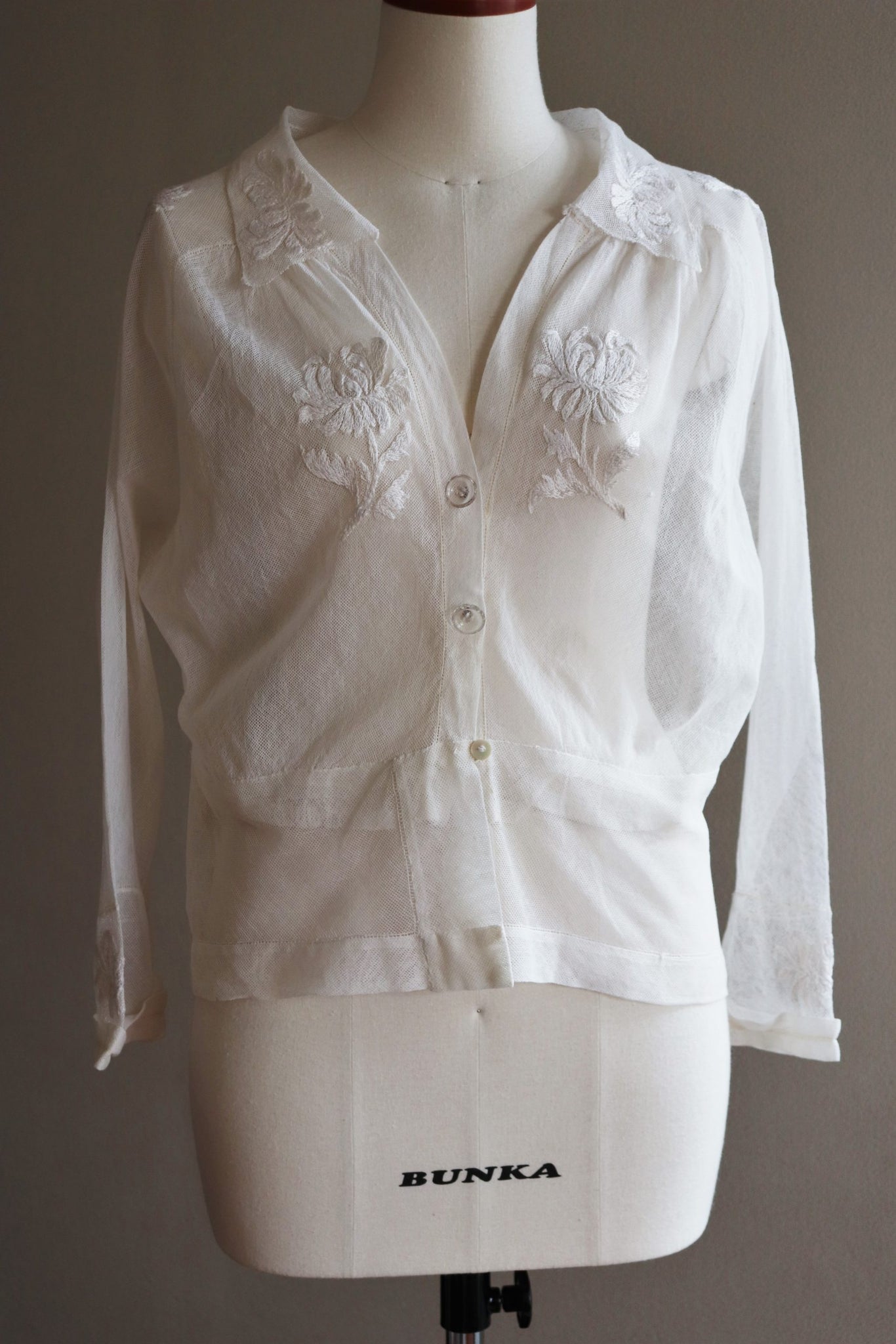 1930s French Tulle Blouse