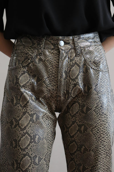 Vintage Snake Print Optic Pants