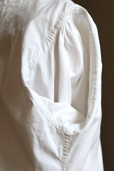 1900s Edwardian White Cotton Ruffled Blouse Monogram MC