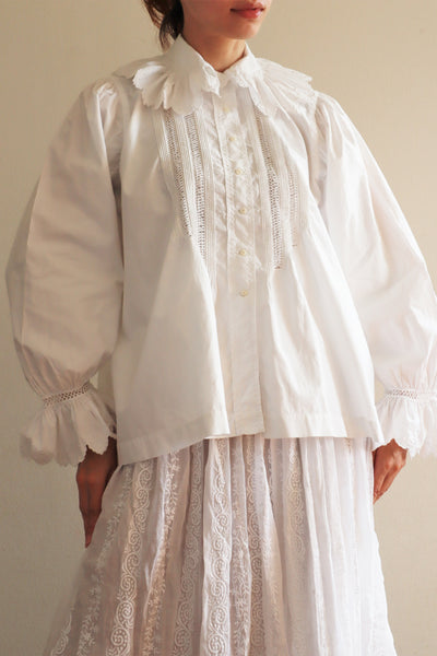1900s Drone Work Lace Blouse