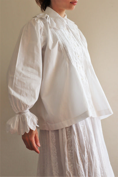 1900s Drone Work Lace Blouse