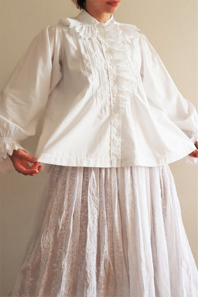 1900s Fine Jagged Scalloped Blouse