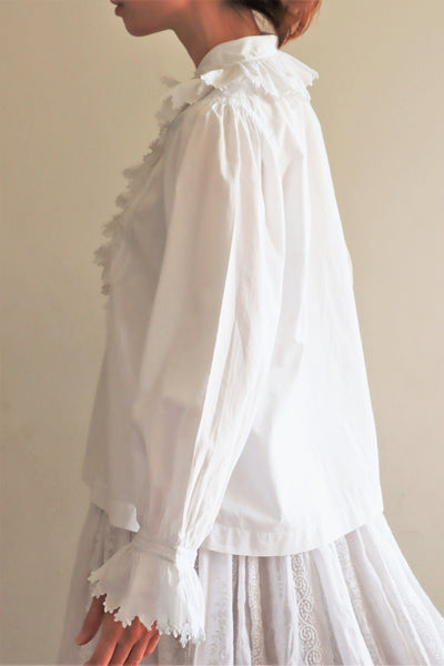 1900s Fine Jagged Scalloped Blouse