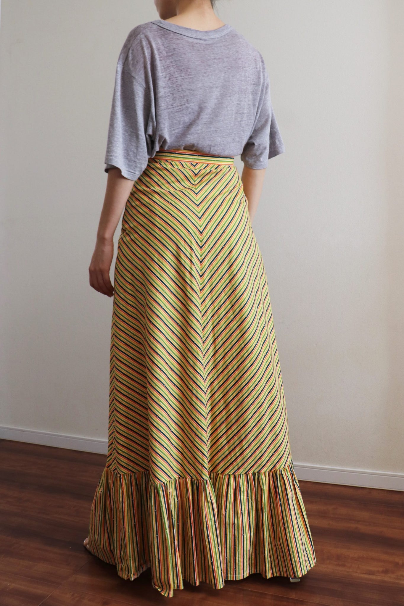70s Stripe maxi skirt